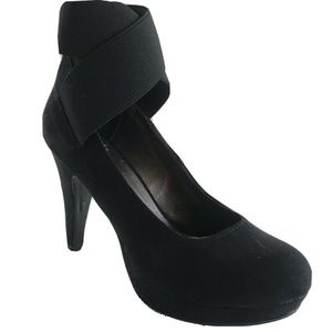 New Madeline BLK Microfiber 6.5M Back Zip 4" Heel